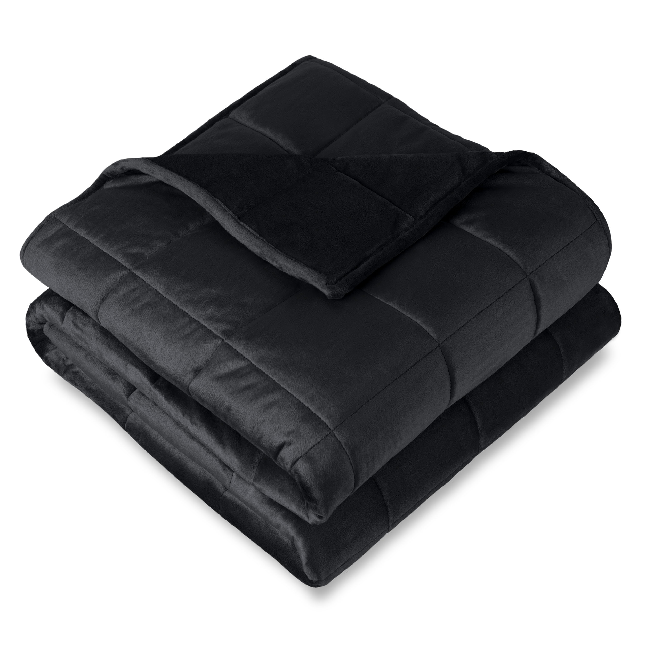 Black Queen Size Minky Fleece Weighted Blanket