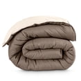 thumbnail image 1 of Bare Home 1800 Collection Reversible Down Alternative Comforter, All-Season, Full, Taupe/Sand, 1 of 10