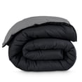 thumbnail image 1 of Bare Home 1800 Collection Reversible Down Alternative Comforter, All-Season, Oversized Queen, Black/Gray, 1 of 10