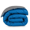 thumbnail image 1 of Bare Home 1800 Collection Reversible Down Alternative Comforter, All-Season, Queen, Gray/Medium Blue, 1 of 10