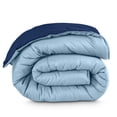 thumbnail image 1 of Bare Home 1800 Collection Reversible Down Alternative Comforter, All-Season, Twin/Twin-XL, Dark Blue/Light Blue, 1 of 10