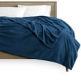 thumbnail image 1 of Bare Home 1800 Ultra-Soft Collection Dark Blue Fleece Throw, 60" x 50", 1 of 6
