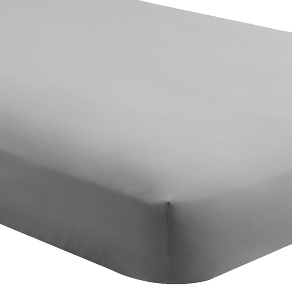 Bare Home 2 Microfiber Fitted Sheets, Deep Pocket, Split King, Light Grey, 2 Pack