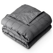 Bare Home 20 lbs Weighted Blanket for Adults - 60" x 80" - 210tc Twill Cotton, Gray