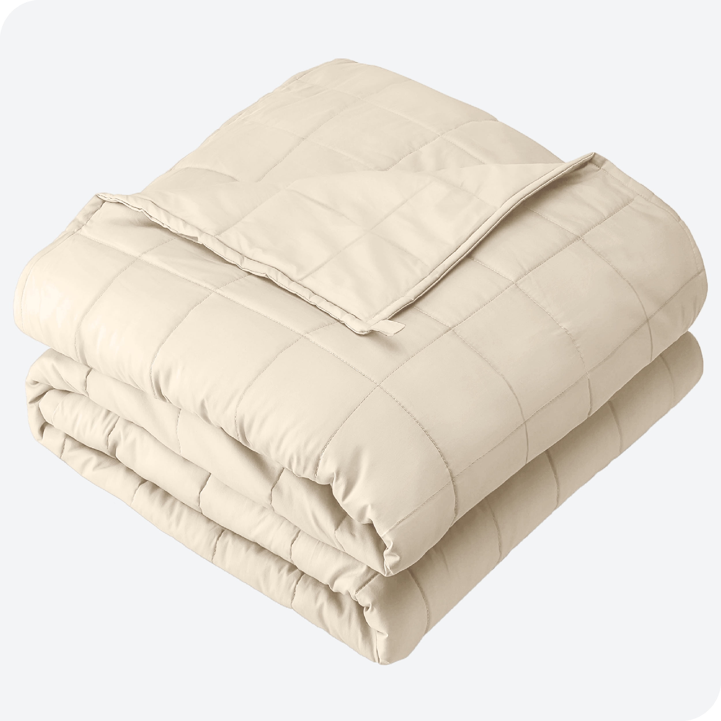 Bare Home 20 lbs Weighted Blanket for Adults 60 x 80 210tc Twill Cotton Sand