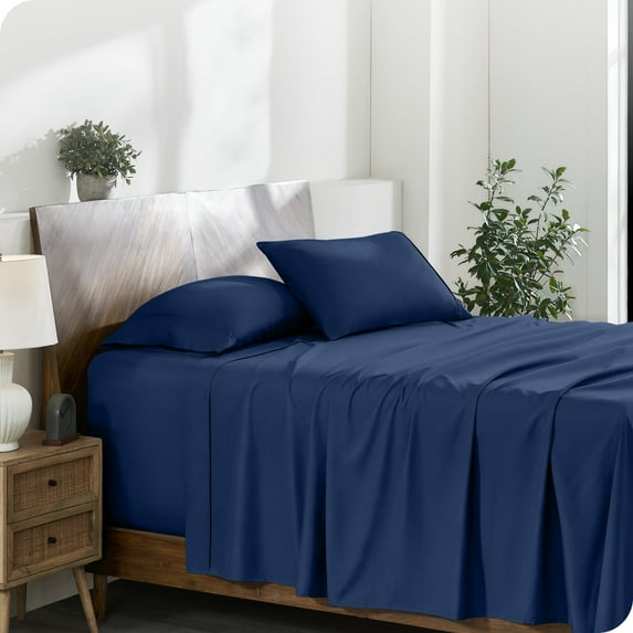 Bare Home 22" Extra Deep Pocket Sheet Set - Premium 1800 Collection - Ultra-Soft - King, Dark Blue