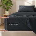 thumbnail image 1 of Bare Home 22" Extra Deep Pocket Sheet Set - Premium 1800 Collection - Ultra-Soft - Queen, Black, 1 of 9
