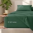 thumbnail image 1 of Bare Home 22" Extra Deep Pocket Sheet Set - Premium 1800 Collection - Ultra-Soft - Queen, Forest Green, 1 of 9