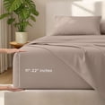 thumbnail image 1 of Bare Home 22" Extra Deep Pocket Sheet Set - Premium 1800 Collection - Ultra-Soft - Twin XL, Taupe, 1 of 9