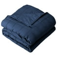 thumbnail image 1 of Bare Home 22 lbs Weighted Blanket for Adults - 60" x 80" - 210tc Twill Cotton, Dark Blue, 1 of 10