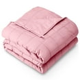 thumbnail image 1 of Bare Home 30 lbs Weighted Blanket for Adults - 80" x 87" - 210tc Twill Cotton, Light Pink, 1 of 10