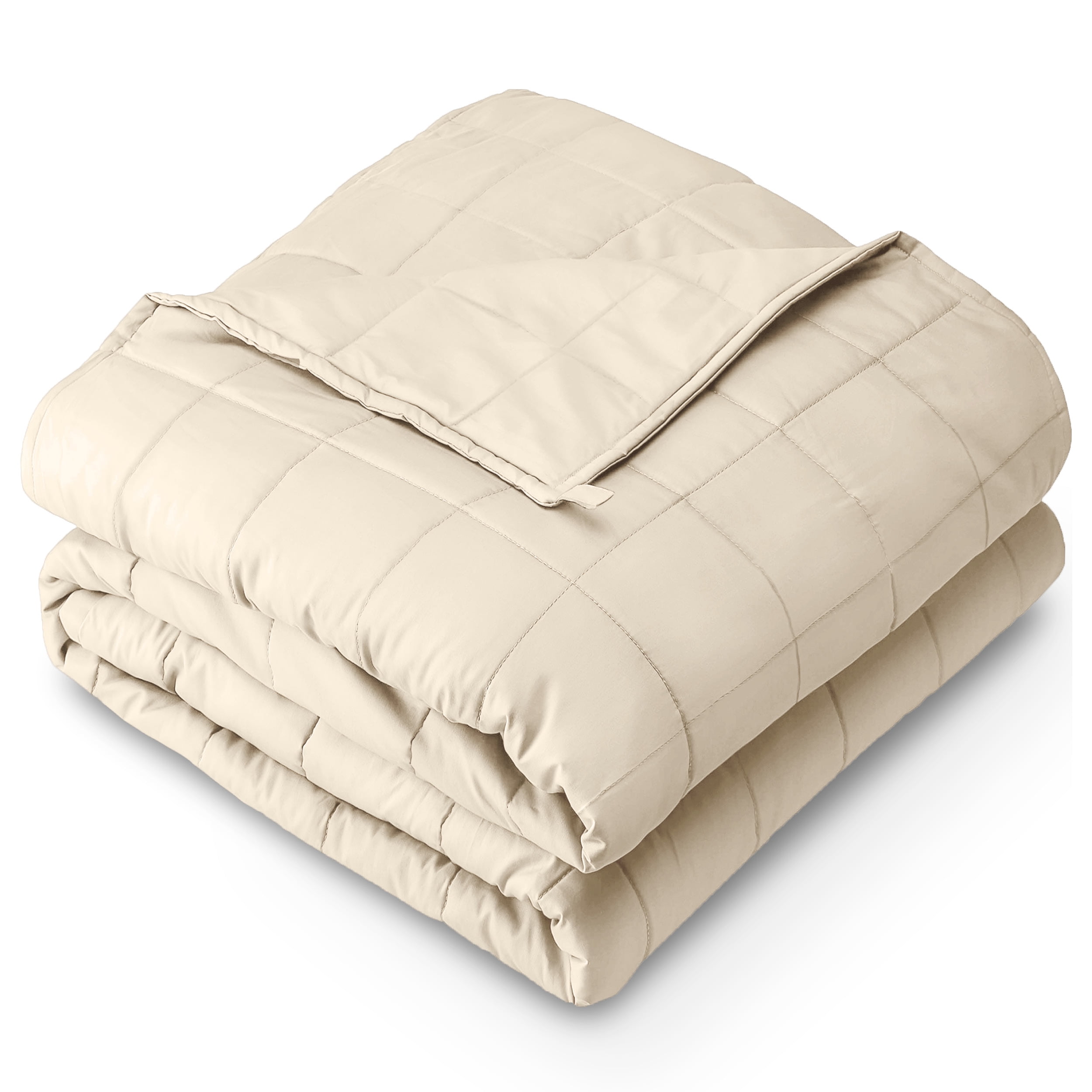 King Size Sand Cotton Weighted Blanket with Glass Beads