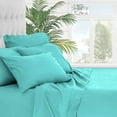 thumbnail image 1 of Bare Home 4 Piece 1800 Deep Pocket Bed Sheet Set - Ultra-Soft Hypoallergenic - 2 Pillowcases (Twin, Turquoise), 1 of 2
