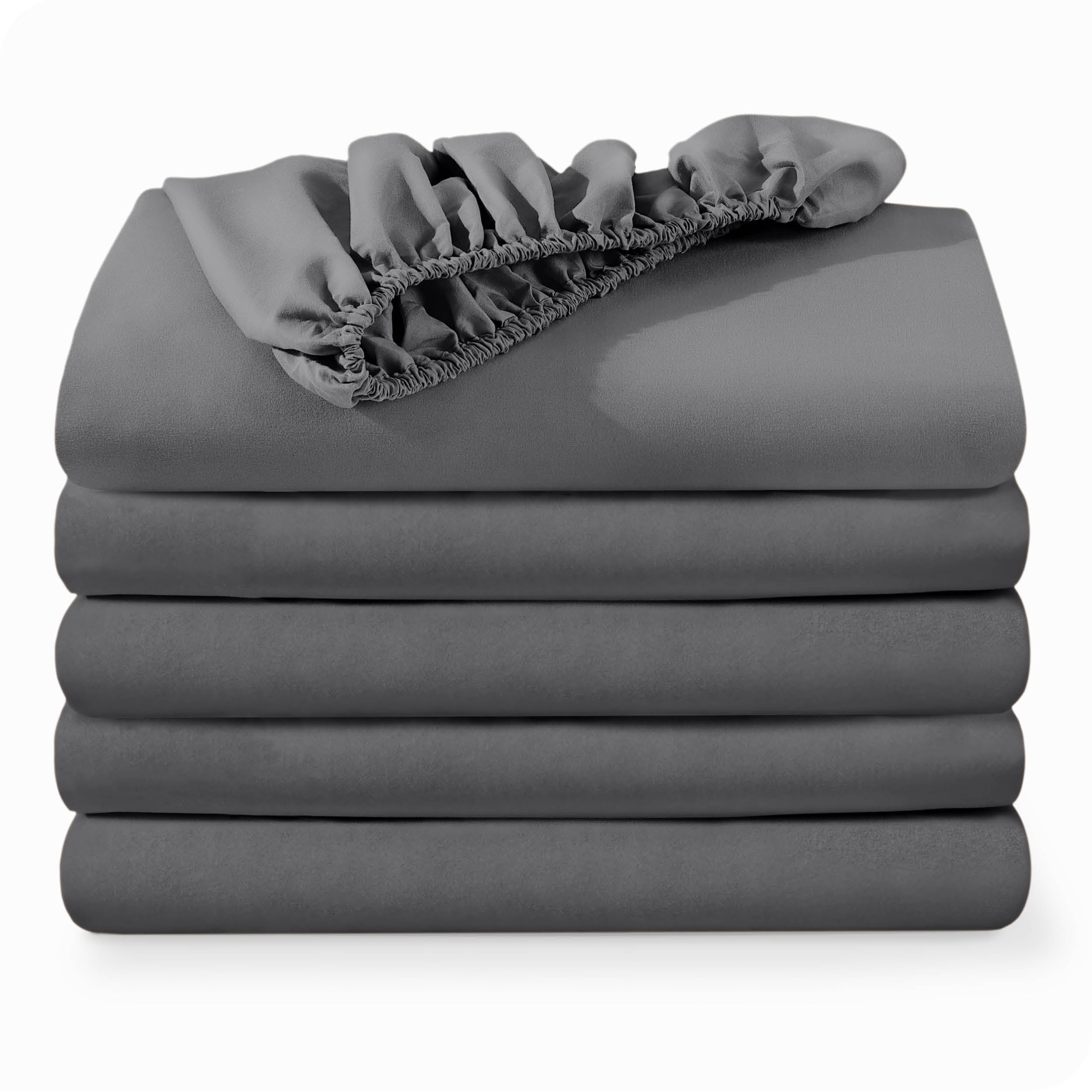Gray Full Deep Pocket Microfiber Fitted Sheets Set