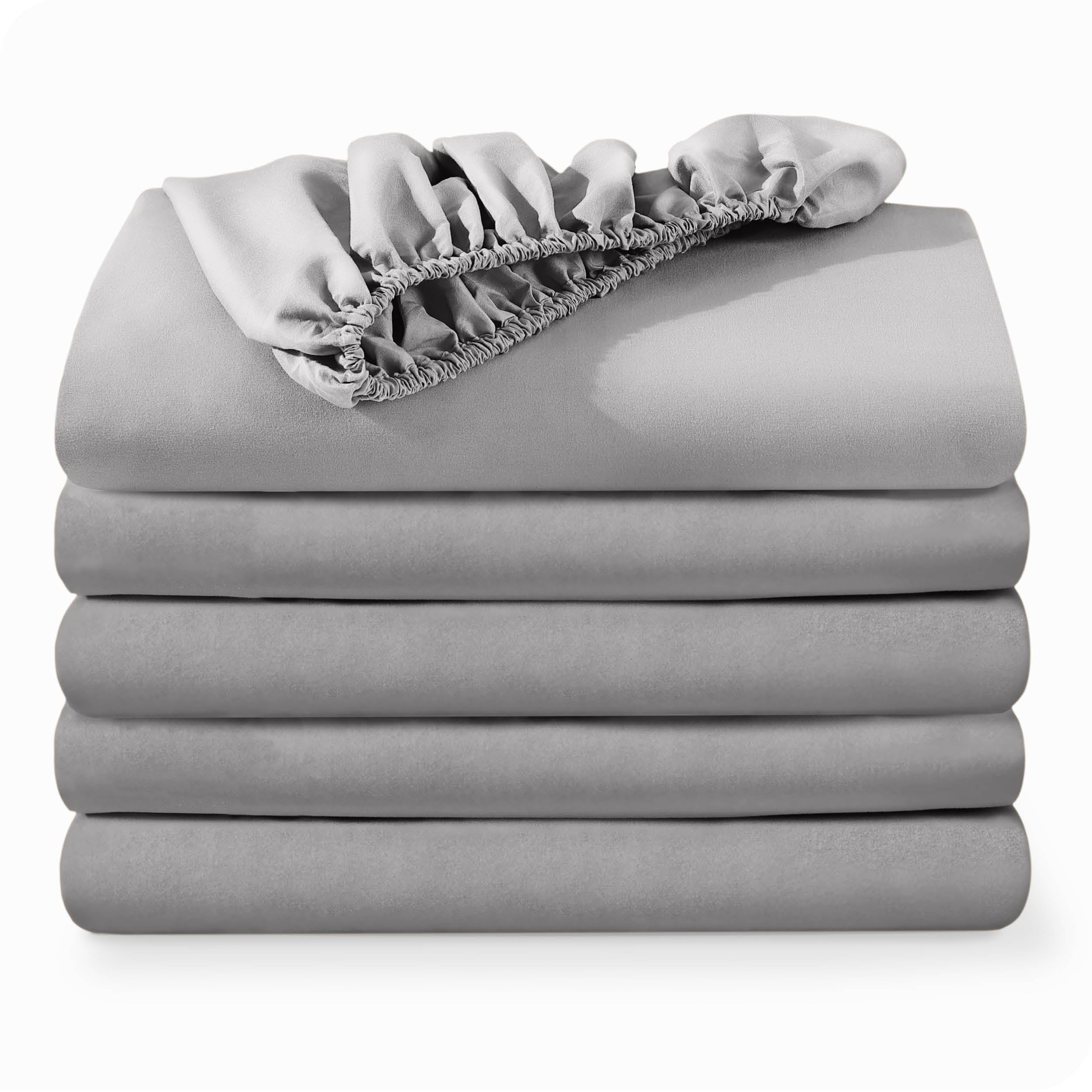 Gray Queen Microfiber Deep Pocket Fitted Sheet Set
