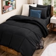 thumbnail image 1 of Bare Home 5-Piece Bed-in-a-Bag - Twin XL, Black with Black Sheet Set, 1 of 8