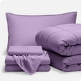 thumbnail image 1 of Bare Home 5-Piece Bed-in-a-Bag - Twin XL, Lavender with Lavender Sheet Set, 1 of 8