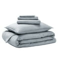 thumbnail image 1 of Bare Home 5-Piece Heathered Bed in a Bag, Twin XL, Heather Midnight Blue, 1 of 8