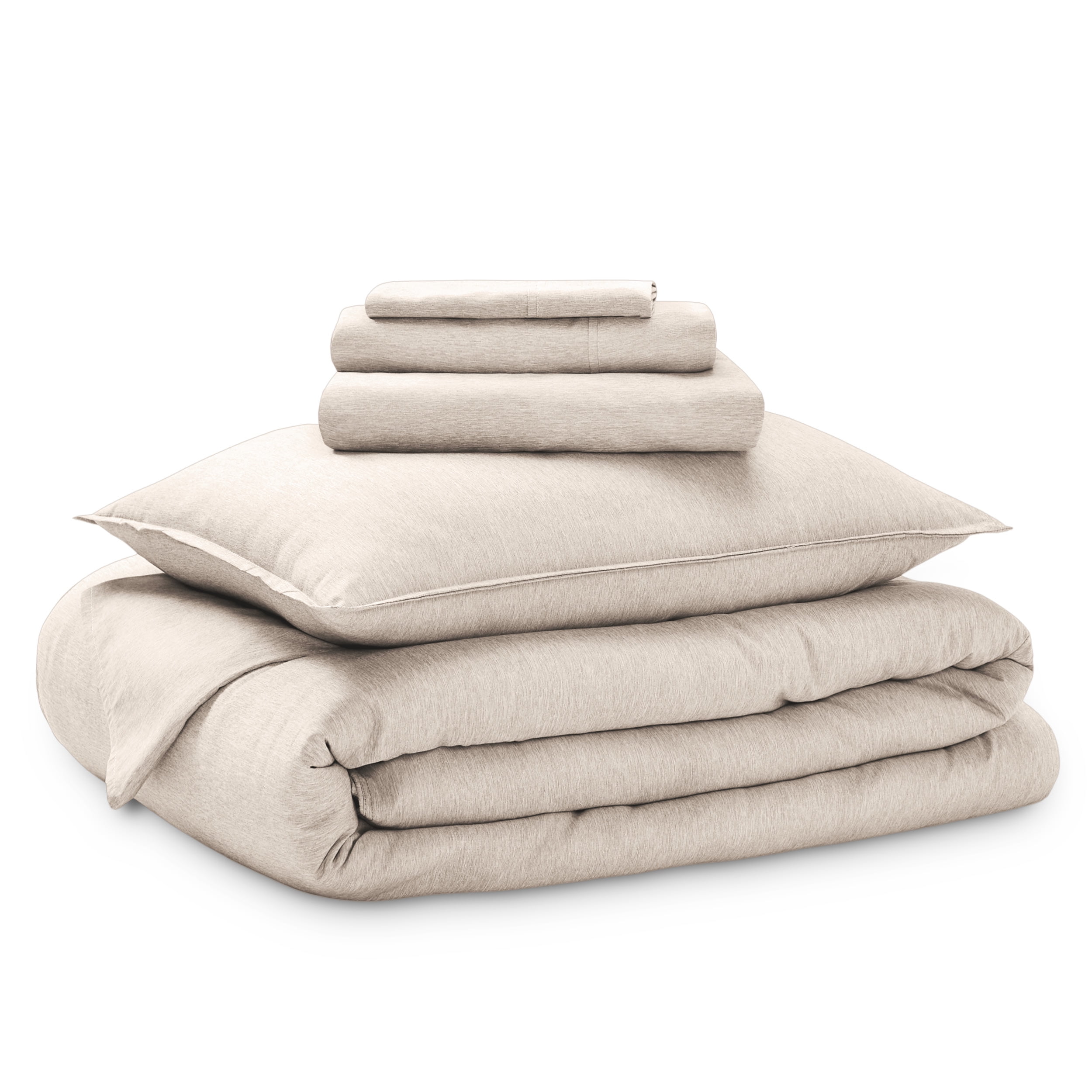 Heather Pebble Twin XL Down Alternative Microfiber Bedding Set