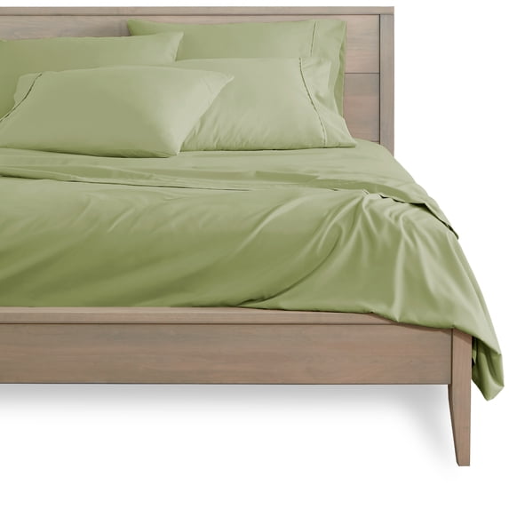 Bare Home 5 Piece Sheet Set, Microfiber, 2 Extra Pillowcases, Twin, Sage