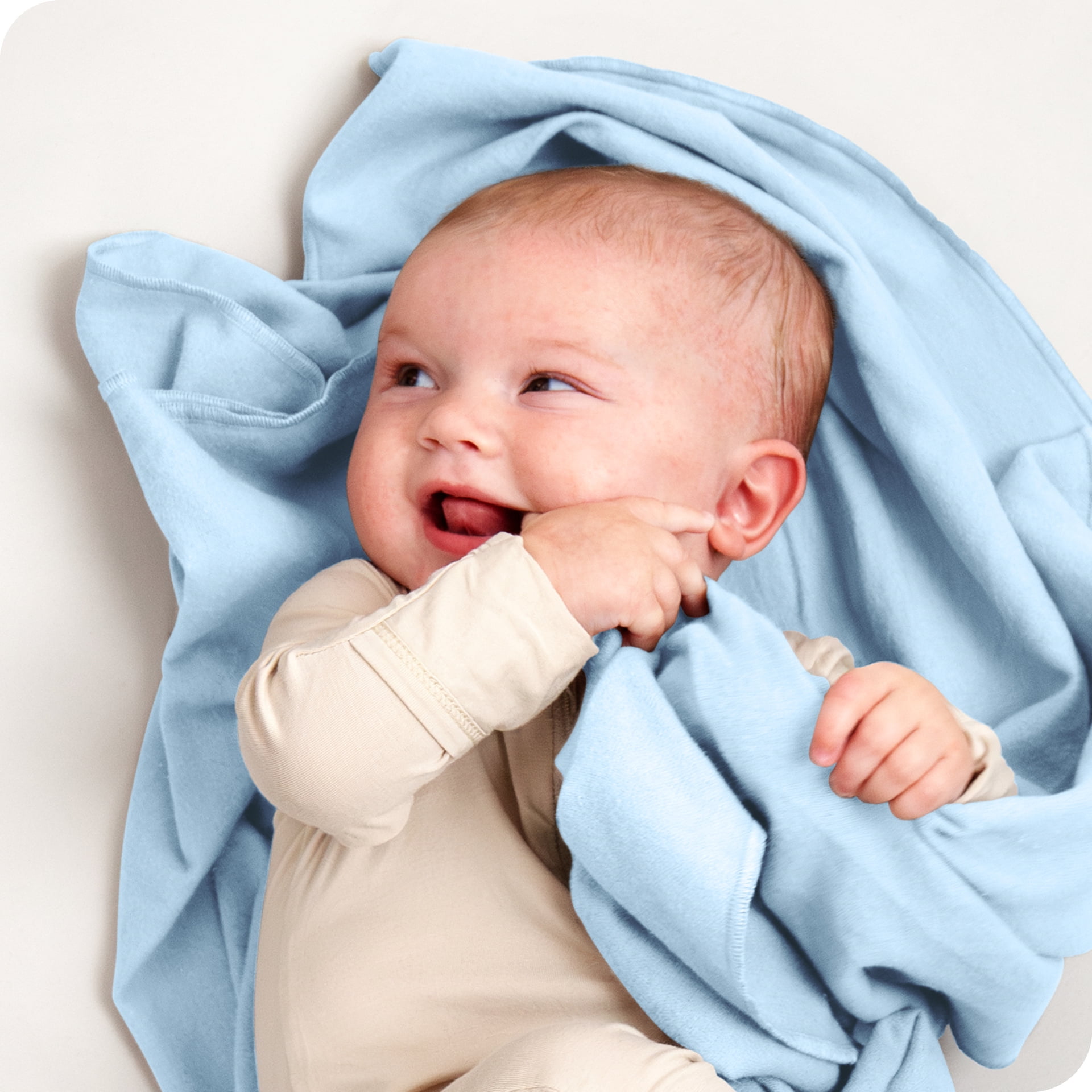 Bare Home 6-Pack Flannel Receiving Blanket - Warm and Durable - Ultra Soft - Receiving, Light Blue