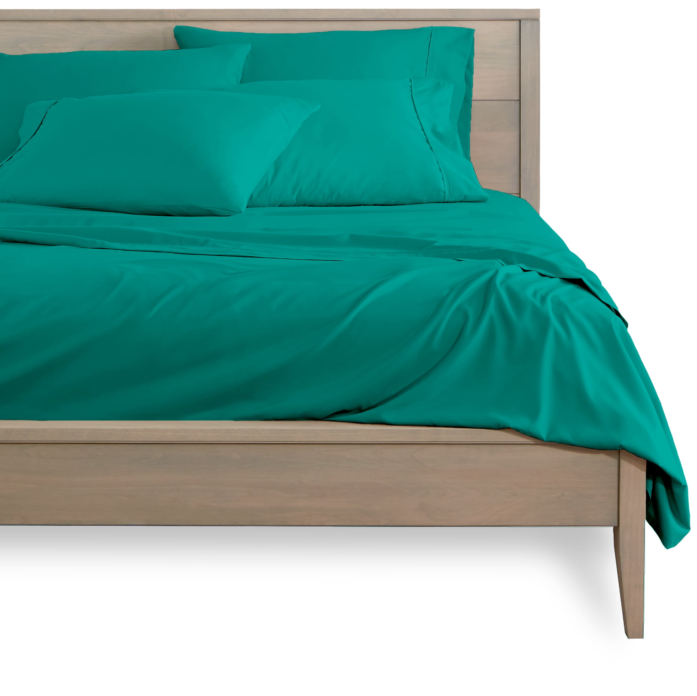 Bare Home 6 Piece Sheet Set, Microfiber, 2 Extra Pillowcases, King, Emerald