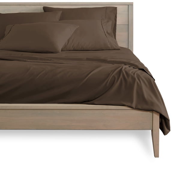 Bare Home 6 Piece Sheet Set, Microfiber, 2 Extra Pillowcases, Queen, Cocoa