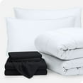 thumbnail image 1 of Bare Home 7-Piece Bed-in-a-Bag - California King, White with Black Sheet Set, 1 of 8