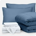 thumbnail image 1 of Bare Home 7-Piece Bed-in-a-Bag - Queen, Coronet Blue with White Sheet Set, 1 of 8