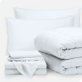 Bare Home 7Piece BedinaBag Split Head Flex King, White with White