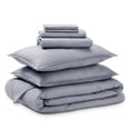 thumbnail image 1 of Bare Home 7-Piece Heathered Bed in a Bag, Full, Heather Midnight Blue, 1 of 9