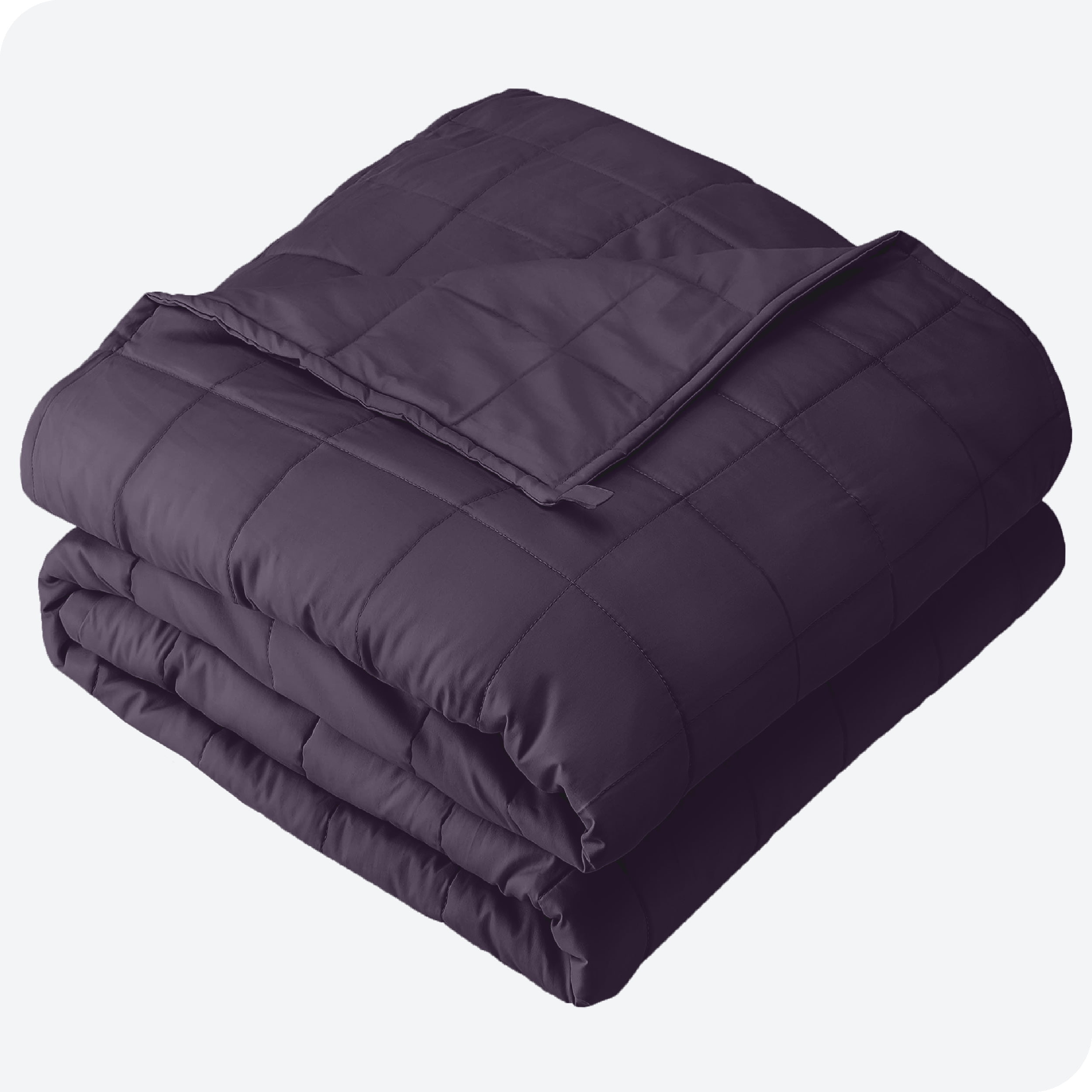 Bare Home 7 lbs Weighted Blanket for Kids 40" x 60" 210tc Twill Cotton, Eggplant