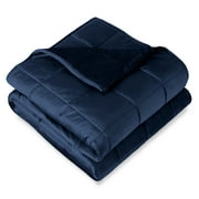 Bare Home 7 lbs Weighted Blanket for Kids - 40" x 60" - Minky Fleece, Dark Blue