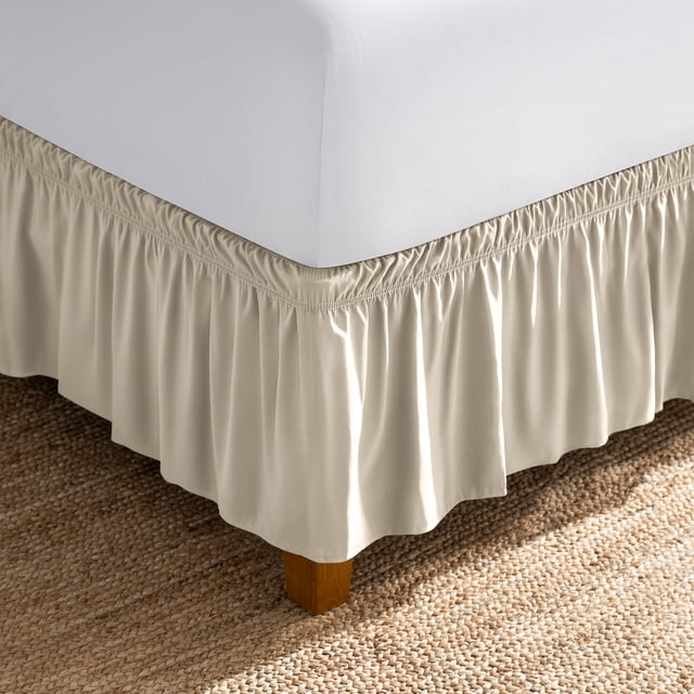 Bare Home Adjustable Wrap Around Bed Skirt California King - Sand