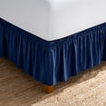 thumbnail image 1 of Bare Home  Adjustable Wrap Around Bed Skirt Queen - Dark Blue, 1 of 10