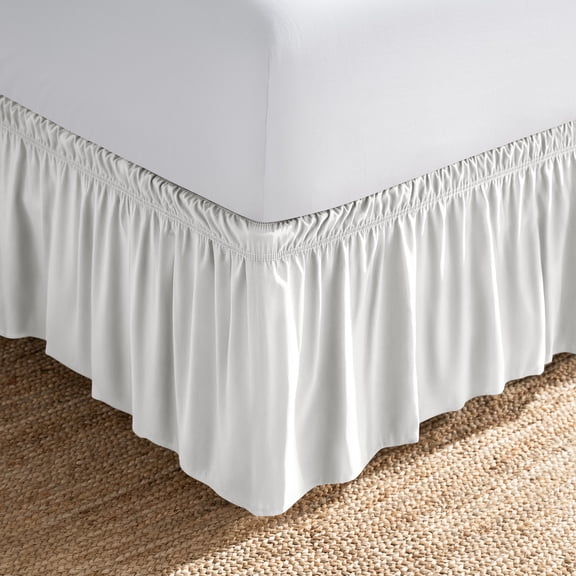 Bare Home Adjustable Wrap Around Bed Skirt Twin XL - Cream