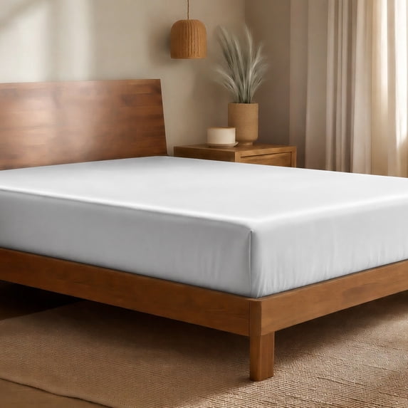 Bare Home Bamboo Fitted Sheet - Made from Rayon Fibers - Deep Pockets - Soft, Cooling & Breathable - King, Cloud Gray