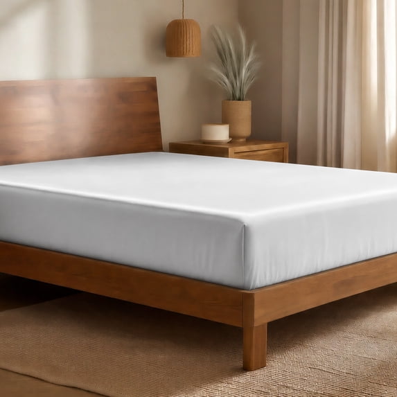 Bare Home Bamboo Fitted Sheet - Made from Rayon Fibers - Deep Pockets - Soft, Cooling & Breathable - King, Cloud Gray