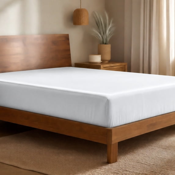Bare Home Bamboo Fitted Sheet - Made from Rayon Fibers - Deep Pockets - Soft, Cooling & Breathable - King, White