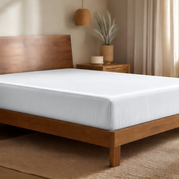 Bare Home Bamboo Fitted Sheet - Made from Rayon Fibers - Deep Pockets - Soft, Cooling & Breathable - King, White