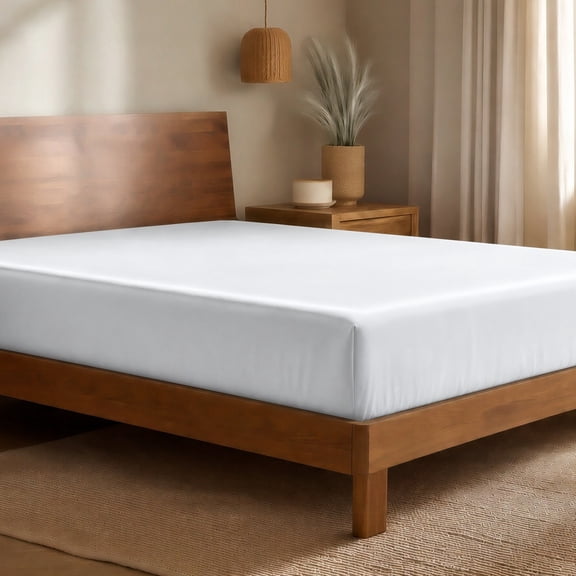 Bare Home Bamboo Fitted Sheet - Made from Rayon Fibers - Deep Pockets - Soft, Cooling & Breathable - King, White