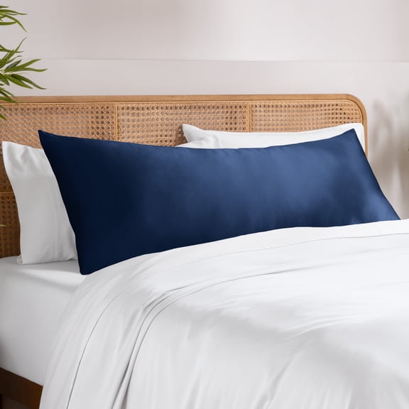 Bare Home Bamboo Body Pillowcase - Made from Rayon Fibers -  Soft, Cooling & Breathable - Dark Blue