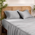 thumbnail image 1 of Bare Home Bamboo Pillowcases Set (2-pack) - Made from Rayon Fibers -  Soft, Cooling & Breathable - Standard, Light Grey, 1 of 8