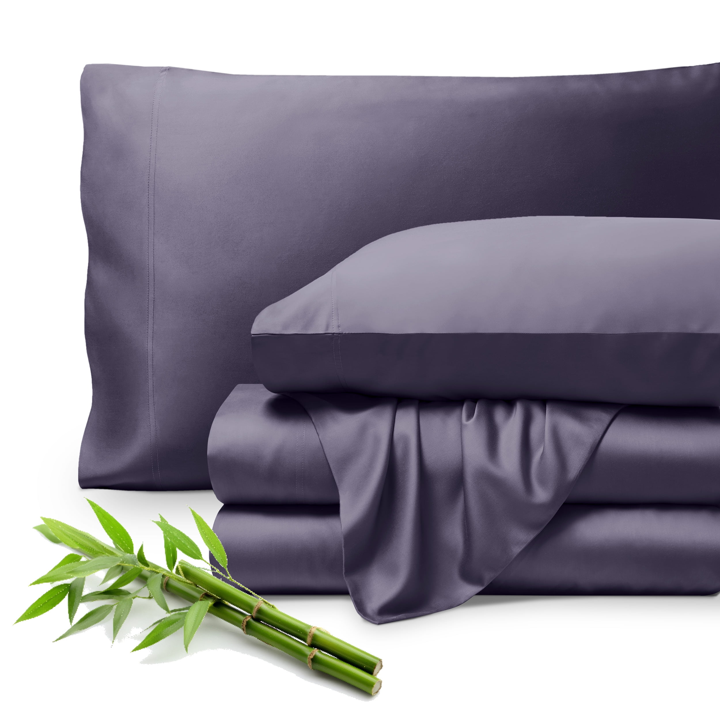 Dusty Purple Twin XL Bamboo Deep Pocket Sheet Set