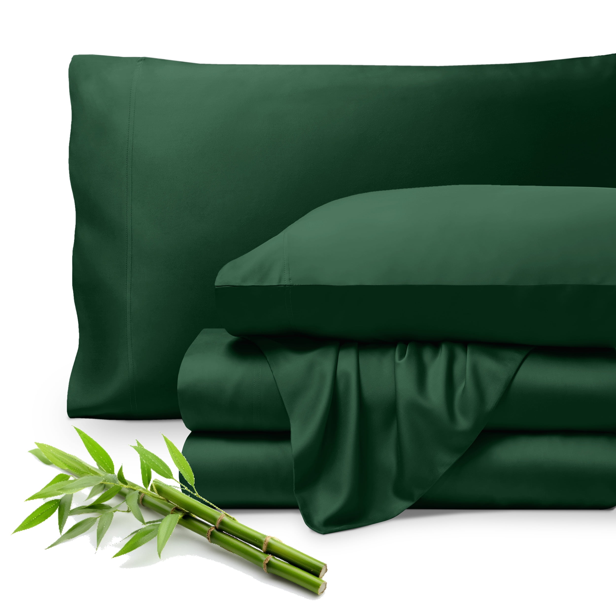 Forest Green Twin XL Bamboo Deep Pocket Sheet Set