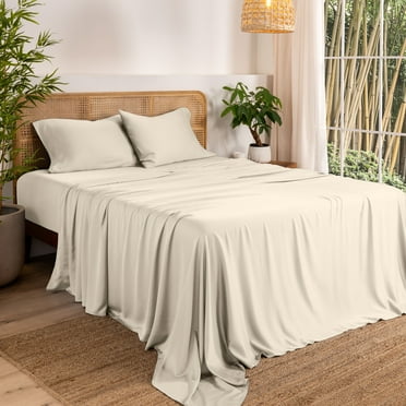 Bare Home Bamboo Sheet Set - Made from Rayon Fibers - Deep Pockets - 4 Piece - King, Sand