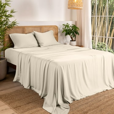 Bare Home Bamboo Sheet Set - Made from Rayon Fibers - Deep Pockets - 4 Piece - King, Sand