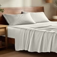 thumbnail image 1 of Bare Home Bamboo Sheet Set - Made from Rayon Fibers - Deep Pockets - 4 Piece - Queen, Cream, 1 of 10