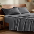 thumbnail image 1 of Bare Home Bamboo Sheet Set - Made from Rayon Fibers - Deep Pockets - 4 Piece - Queen, Gray, 1 of 10