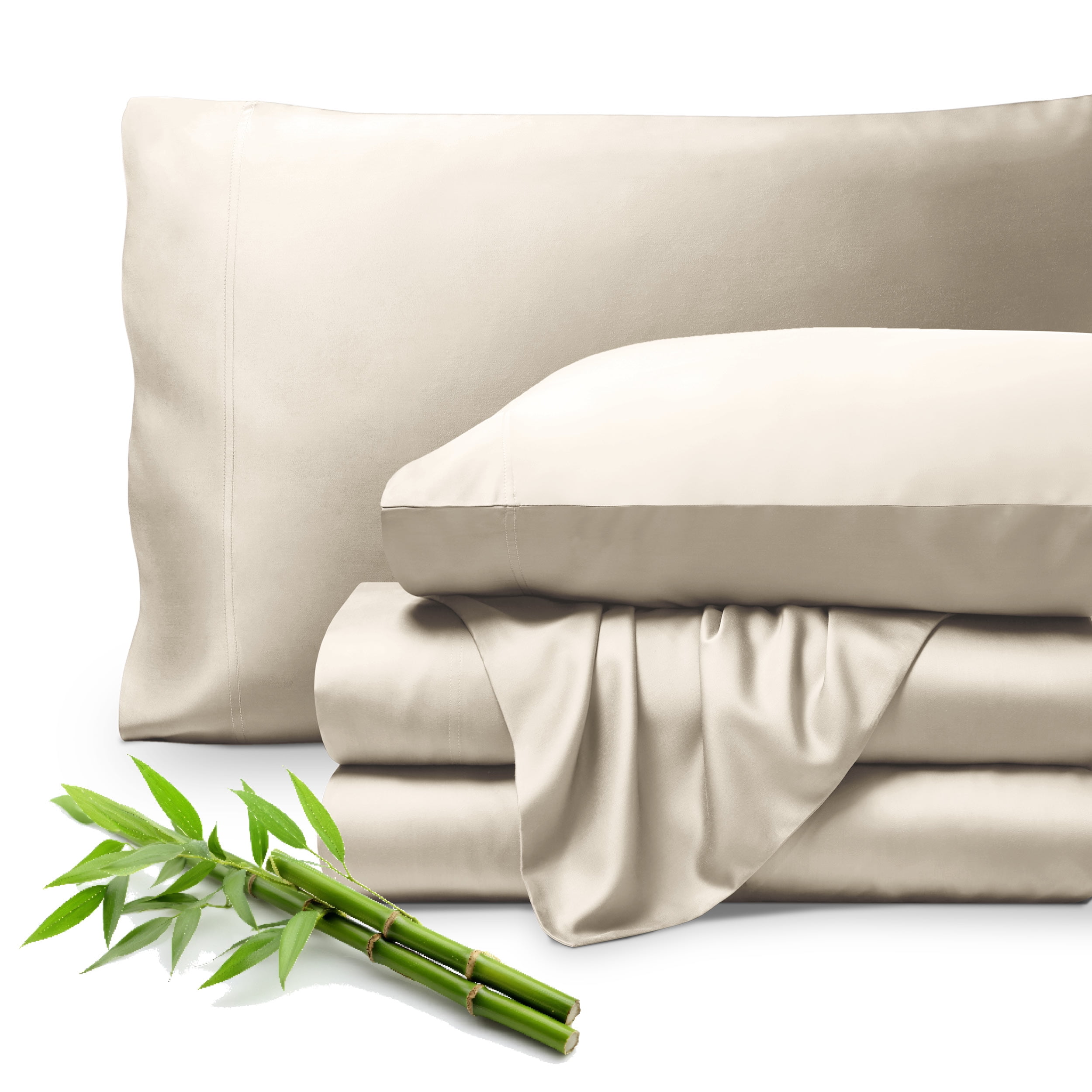 Queen Sand Bamboo Rayon Deep Pocket Sheet Set